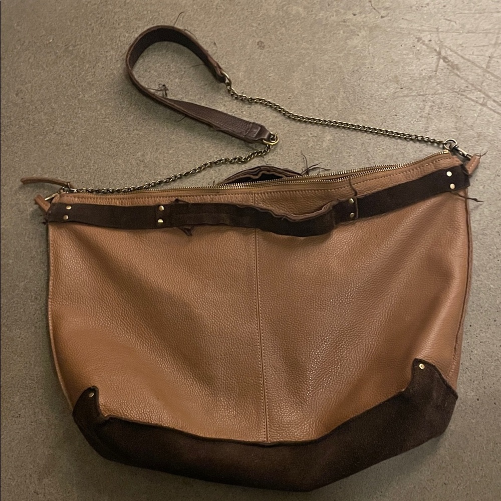 Genuine Brown Leather Tote Bag